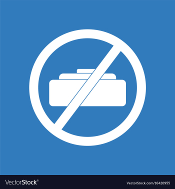 Icon no mine sign vector image