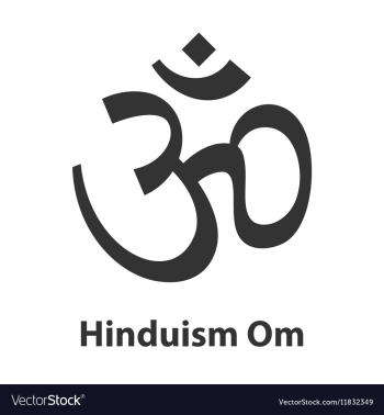 Icon of Om or Aum symbol Hinduism religion sign Vector Image