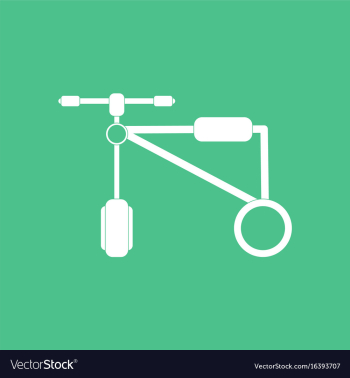 Icon on background children bicycle vector image Icon on background children bicycle vector image