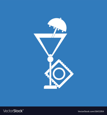 Icon on background condom and cocktail vector image