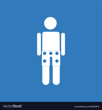 Icon on background man in underwear cloth vector image Icon on background man in underwear cloth vector image