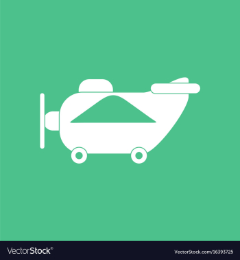 Icon on background retro plane toy vector image Icon on background retro plane toy vector image