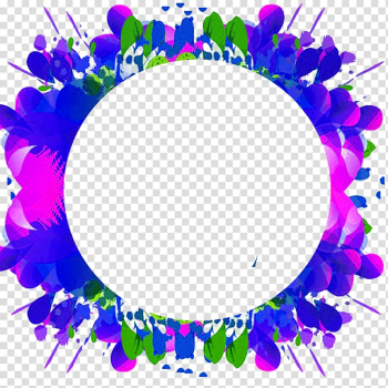 Icon, Purple blue circle frame title transparent background PNG clipart