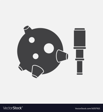 Icon satellite and spyglass vector image Icon satellite and spyglass vector image