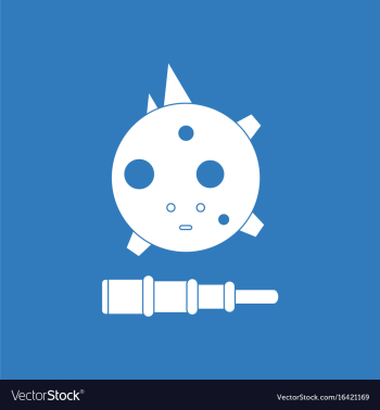 Icon satellite and spyglass vector image Icon satellite and spyglass vector image