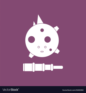 Icon satellite and spyglass vector image Icon satellite and spyglass vector image
