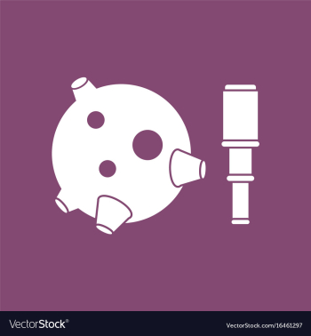 Icon satellite and spyglass vector image Icon satellite and spyglass vector image