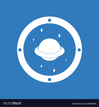 Icon saturn orbit vector image Icon saturn orbit vector image