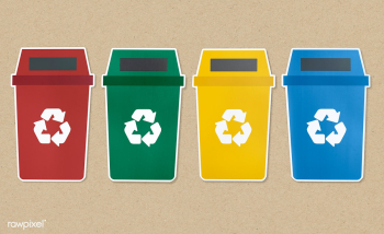 Icon set of trash with recycle symbol | Free stock photo - 475914