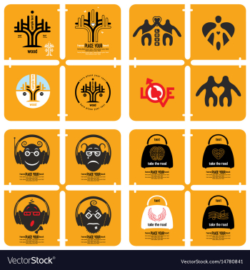 Icon set vector image Icon set vector image