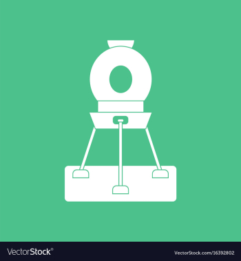 Icon spacecraft on land vector image Icon spacecraft on land vector image