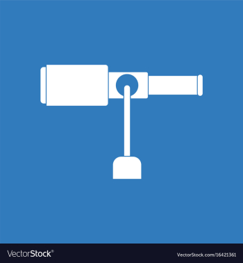 Icon spyglass on a stand vector image Icon spyglass on a stand vector image