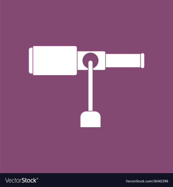 Icon spyglass on a stand vector image Icon spyglass on a stand vector image