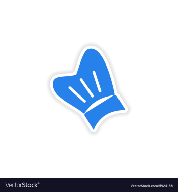 Icon sticker realistic design on paper chef hat vector image Icon sticker realistic design on paper chef hat vector image
