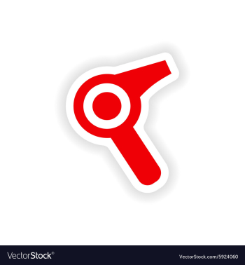 Icon sticker realistic design on paper dryer vector image Icon sticker realistic design on paper dryer vector image