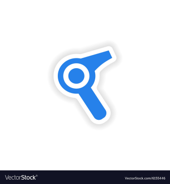 Icon sticker realistic design on paper dryer vector image Icon sticker realistic design on paper dryer vector image