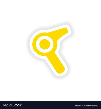Icon sticker realistic design on paper dryer vector image Icon sticker realistic design on paper dryer vector image