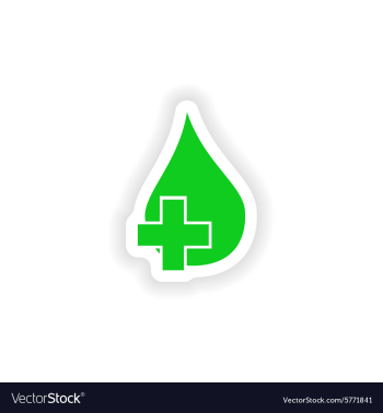 Icon sticker realistic design on paper healing vector image Icon sticker realistic design on paper healing vector image