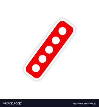 Icon sticker realistic design on paper paint vector image