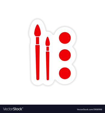Icon sticker realistic design on paper paint vector image