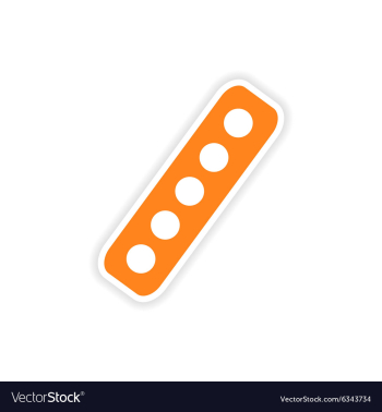 Icon sticker realistic design on paper paint vector image