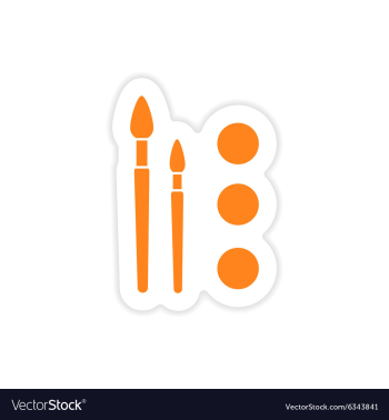 Icon sticker realistic design on paper paint vector image
