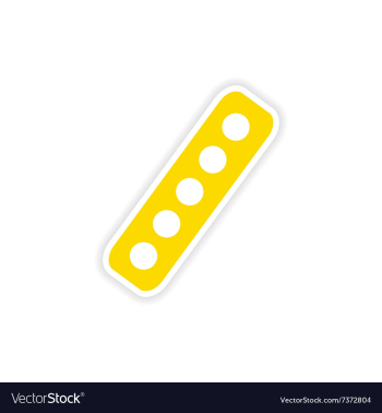 Icon sticker realistic design on paper paint vector image