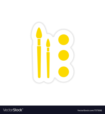 Icon sticker realistic design on paper paint vector image
