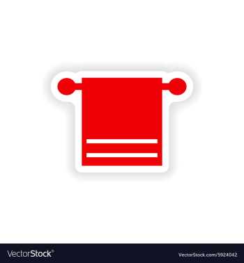 Icon sticker realistic design on paper towel spa vector image Icon sticker realistic design on paper towel spa vector image