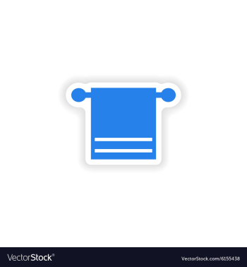 Icon sticker realistic design on paper towel spa vector image Icon sticker realistic design on paper towel spa vector image