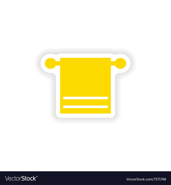 Icon sticker realistic design on paper towel spa vector image Icon sticker realistic design on paper towel spa vector image