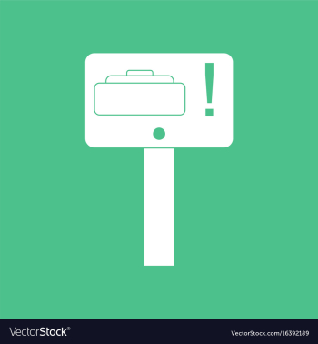 Icon warning sign mine vector image