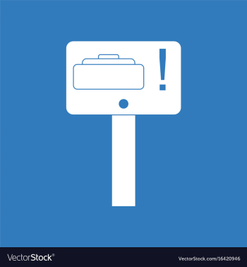 Icon warning sign mine vector image