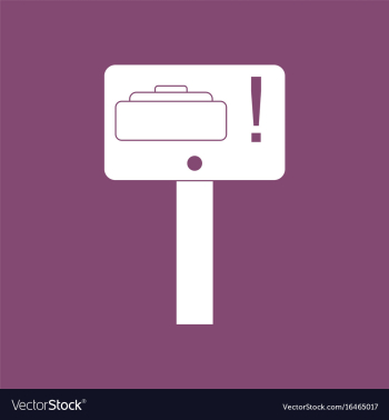 Icon warning sign mine vector image