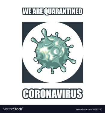 icon with a coronavirus bacterium in center icon with a coronavirus bacterium in center