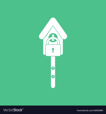 Icon wooden pethouse vector image Icon wooden pethouse vector image