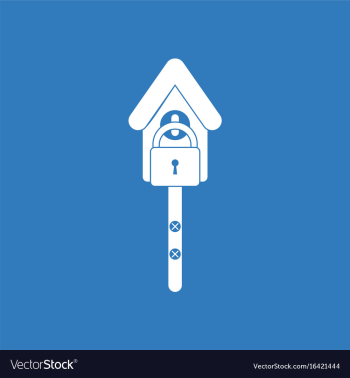Icon wooden pethouse vector image Icon wooden pethouse vector image