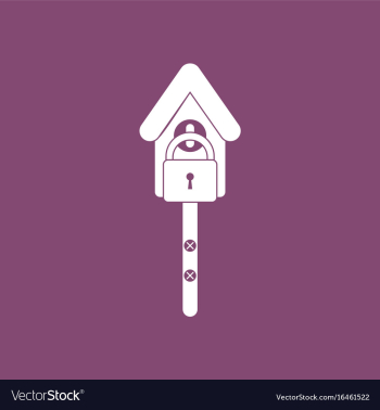 Icon wooden pethouse vector image Icon wooden pethouse vector image