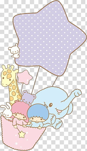 Iconos Little Twin Stars, animals on air balloon transparent background PNG clipart Iconos Little Twin Stars, animals on air balloon transparent background PNG clipart