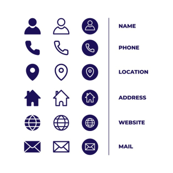 Icons pack for business card Free Vector Icons pack for business card Free Vector