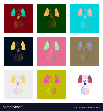 Icons set in flat style circulatory system vector image Icons set in flat style circulatory system vector image
