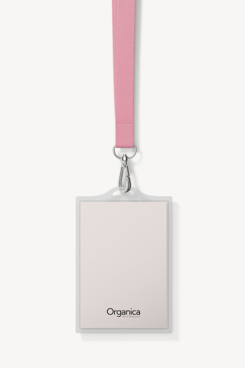 ID card holder mockup, pink | Free PSD Mockup - rawpixel