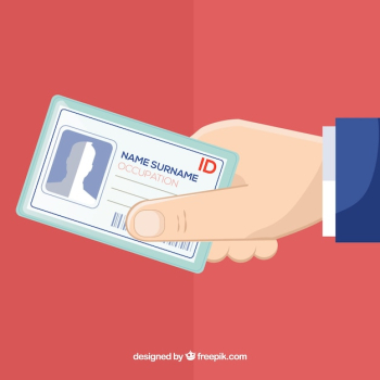 Id card illustration Id card illustration