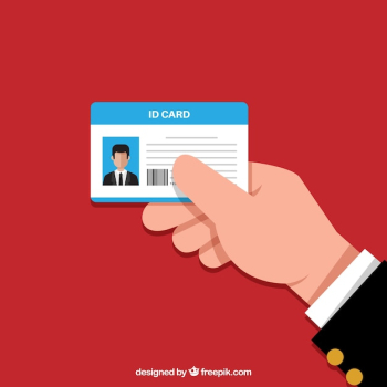 Id card illustration Id card illustration