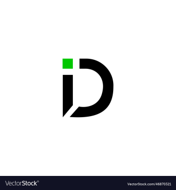 id letter type logo design template id letter type logo design template