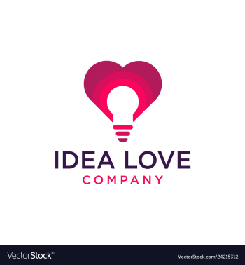 Idea love logo icon vector image