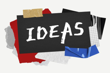 Ideas word typography, aesthetic paper | Free PSD - rawpixel Ideas word typography, aesthetic paper | Free PSD - rawpixel