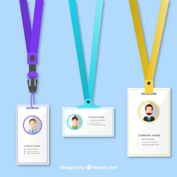 Identification card template Identification card template