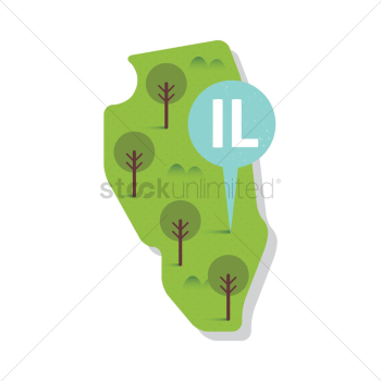 Illinois state map Illinois state map