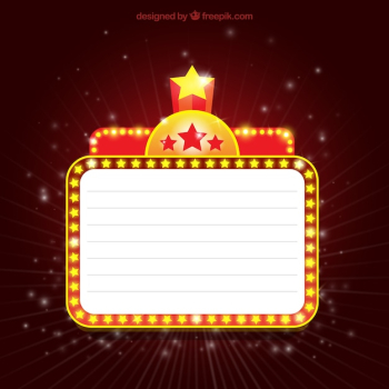 Illuminated cinema banner Illuminated cinema banner